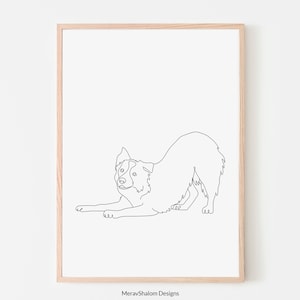 Border Collie Line Art - INSTANT DOWNLOAD