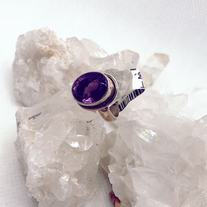 Gorgeous Rings Crystal Amethyst Sterling Silver Ring SIZE 6