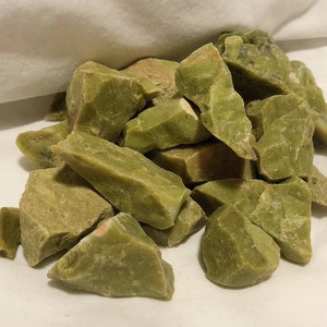 Raw Green Opal Pieces specimens