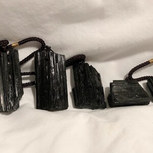 Black tourmaline necklace for warding off evil, negativity.