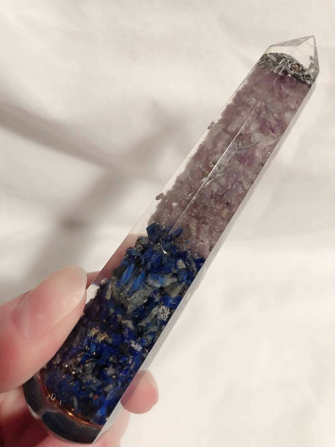 Healing Wand – Lapis Lazuli and Clear Quartz – Enchanted Cottage