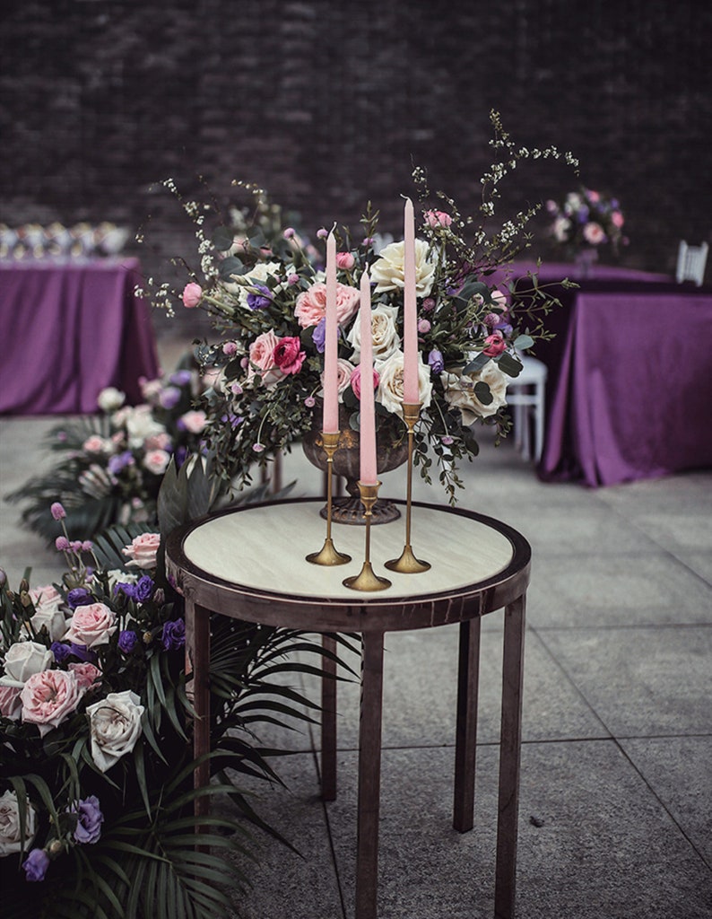 Set of 4 Taper Candle 12 Baby Pink Blush Pink Long Etsy