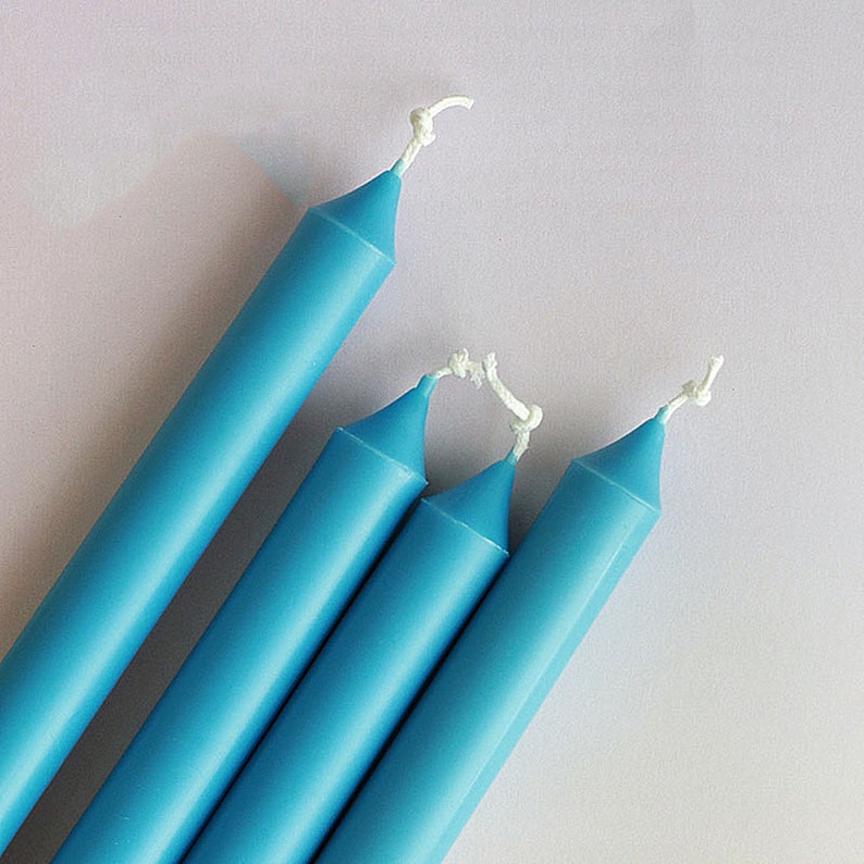 Bulk Taper Candles 4 Turquoise Blue Soy Wax Candle for Etsy