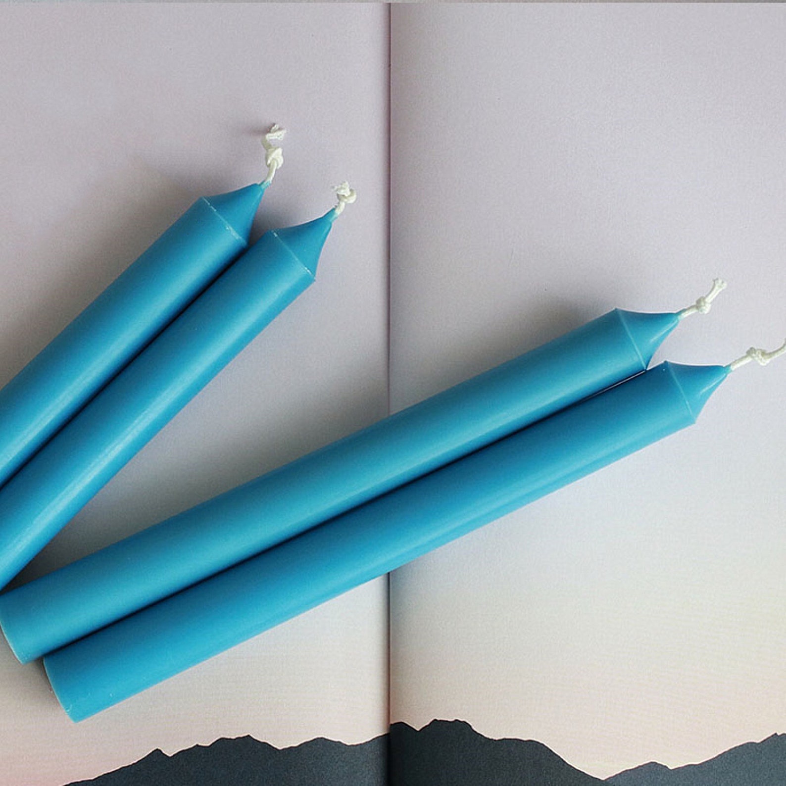 Bulk Taper Candles 4 Turquoise Blue Soy Wax Candle for Etsy