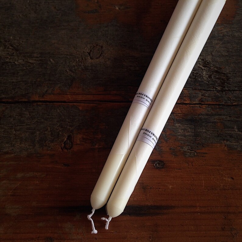 Taper Candle Milk White Taper Candle White Soy Wax Candle Etsy