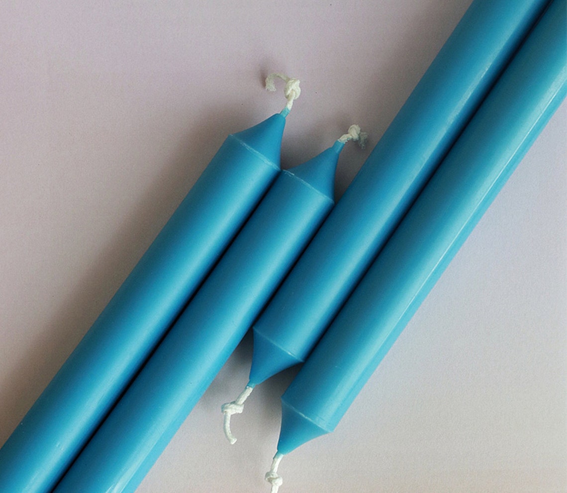 Bulk Taper Candles 4 Turquoise Blue Soy Wax Candle for Etsy