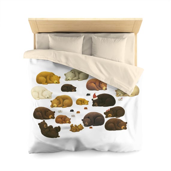 The Bear's Den | Microfibre Queen Duvet Cover