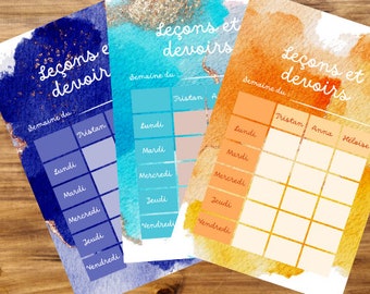 clipart do my homework Weekly homework planner, Printable Assignment Tracker