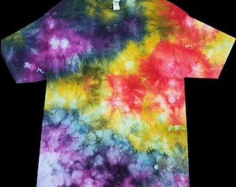 XL Rainbow Watercolor Ice Dye T-shirt