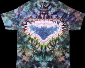XL Bat Design Ice Tie Dye T-shirt