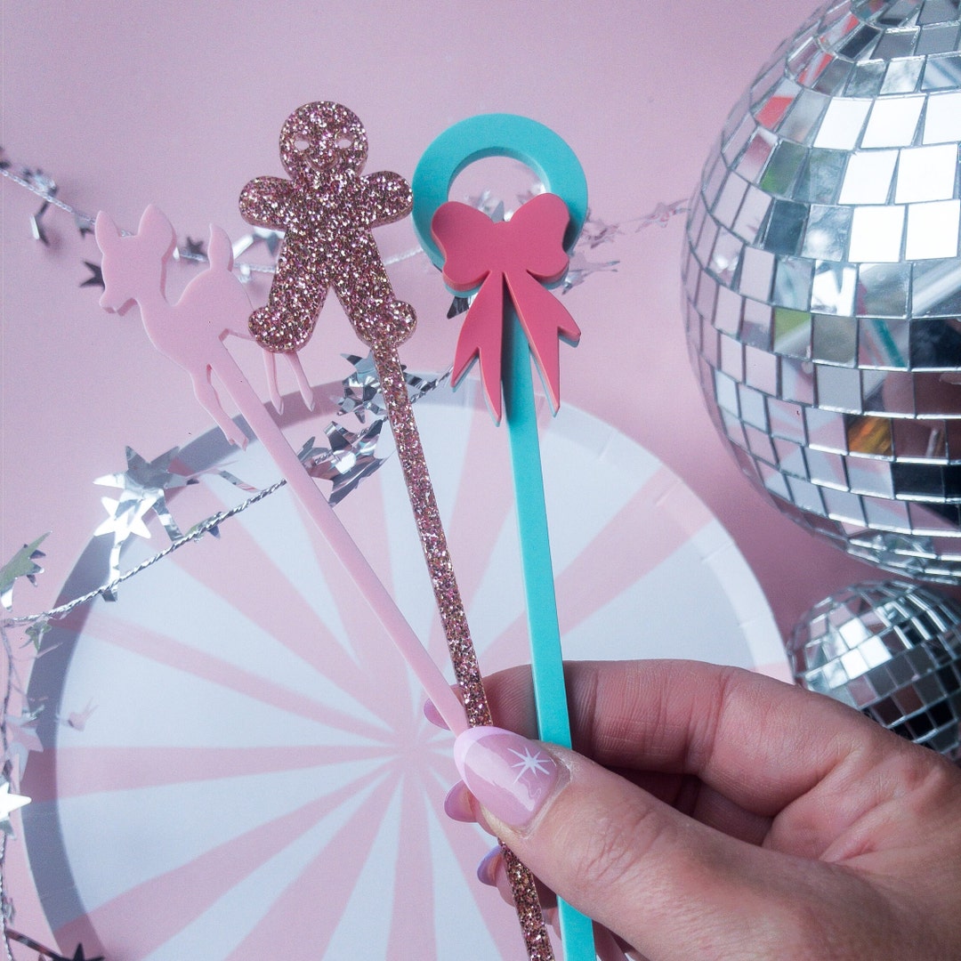 Christmas Drink Stirrers Drink Stirrers for Christmas Party Etsy