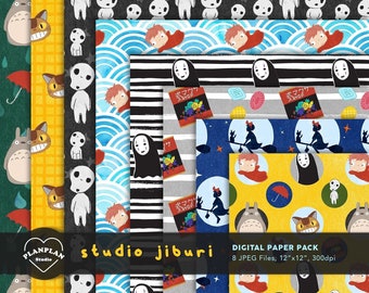 Anime Digital Paper, Hand drawn Kawaii Anime Seamless Pattern, Anime Inspired Digital Paper, Anime Seamless Background