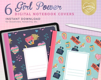 Girl Power Digitale Planer Cover, feministische Notebook Cover, Mädchen Notebook Cover, feministische Planner Cover, Girl Boss Planner, Girl Planner