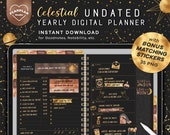 Celestial Digital Planner, iPad Planner, Goodnotes Planner in Cosmic Celestial Theme, Undated Digital Journal, Goodnotes Template Notability