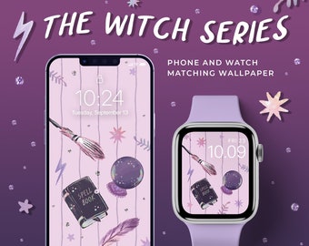 Halloween Witch Apple Watch Wallpaper, Boho Witch iPhone Wallpaper, The Witch Apple Watch Face, Witchcraft October Phone Background