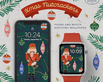 Apple Watch Wallpaper Weihnachten Nussknacker, iPhone Wallpaper Weihnachten, Apple Watch Gesicht in Xmas Nussknacker, Happy Holidays Wallpaper