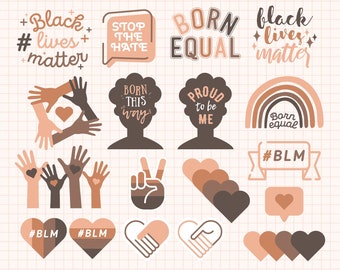 Black Lives Matter SVG Bundle, BLM Vector Cut File, Black Empowerment Vector, Black Lives Matters Cut Files Cricut Silhouette