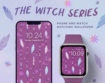 Halloween Witch Apple Watch Wallpaper, Boho Witch iPhone Wallpaper, The Witch Apple Watch Face, Witchcraft October Phone Background