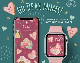 Mother's Day Apple Watch Face, Apple Watch Wallpaper Moms Day, Mother's Day iPhone Wallpaper, Mother's Day Gift, Mothers Day Present