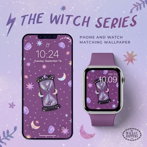 Halloween Witch Apple Watch Wallpaper, Boho Witch iPhone Wallpaper, The Witch Apple Watch Face, Witchcraft October Phone Background