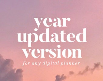 Versión actualizada del año para cualquier planificador digital