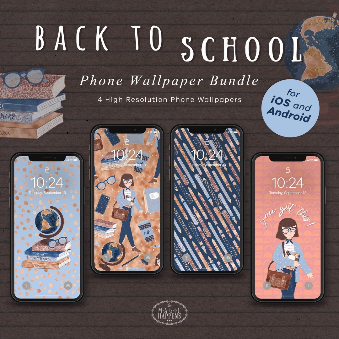 Back to School Phone Wallpaper iPhone Wallpaper Android Etsy.de