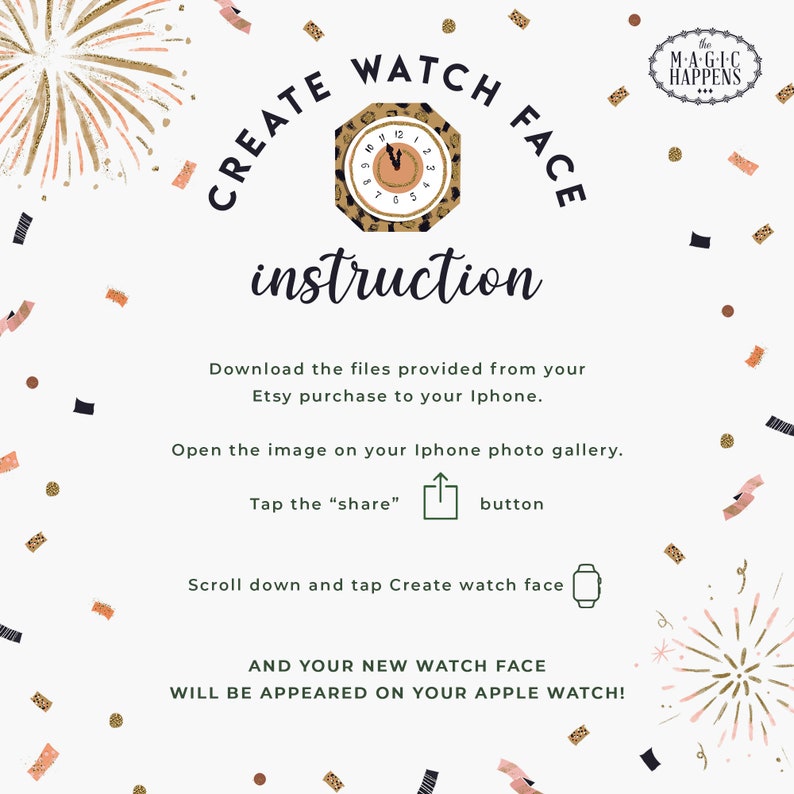 Apple Watch Wallpaper New Year, iPhone wallpaper Happy New Year's Party, Glittery Apple Watch Face Design, New Year Apple Wallpaper image 5