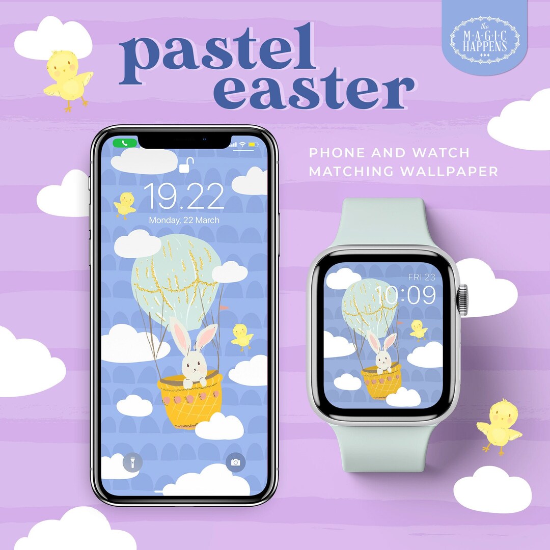 Apple Watch Face Easter, Apple Watch Wallpaper in Pastel Easter
