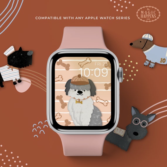 Apple watch band with dogs face sale