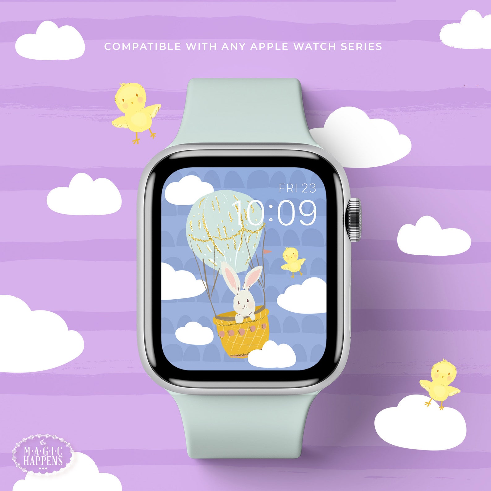 Apple Watch Face Easter Apple Watch Wallpaper in Pastel Etsy 日本
