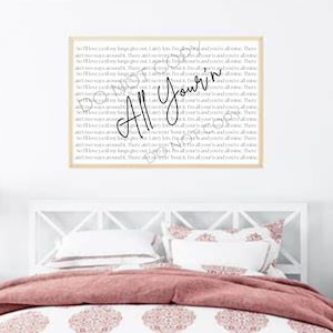 All Your&#39;n Tyler Childers minimalistische Wandkunst, Song Lyric Dekor, Country-Musik inspiriertes Poster, westliches Druckgeschenk SVG & PNG