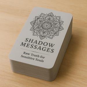 Oráculo de Mensajes de la Sombra: 10 cartas imprimibles para intuición, trabajo con la sombra, sanación, autorreflexión, clarividencia y apoyo empático.