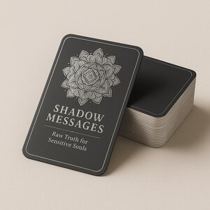 Shadow Messages Orakel Deck - 10 druckbare Karten zum Ausdrucken für Intuition, Schattenarbeit, Heilung, Selbstreflexion, Hellfühlend & Empathie Unterstützung.