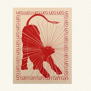 Leo - Stampa serigráfica - Oroscopo