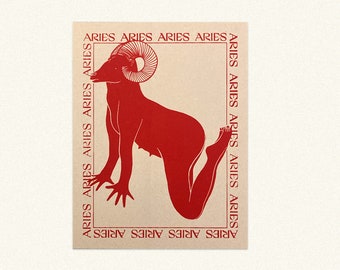 Aries - Stampa serigrafica - Oroscopo