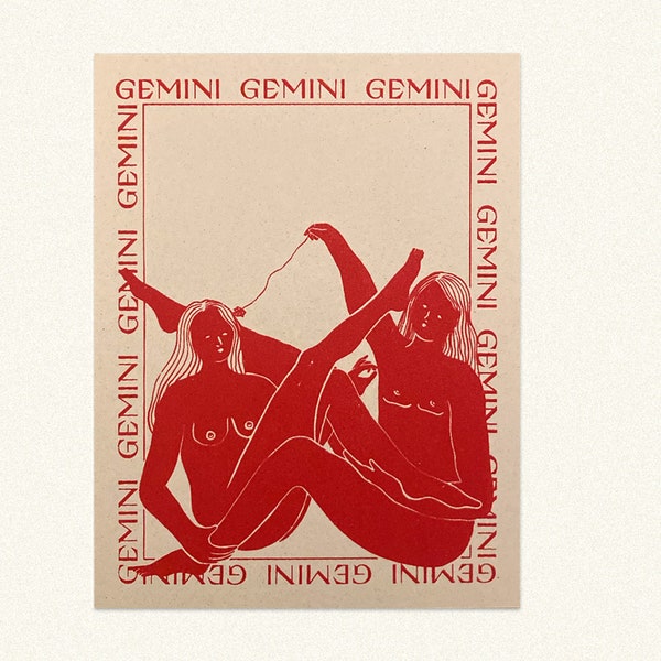 Gemini - Stampa serigrafica - Oroscopo