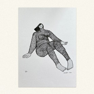 Stampa risograph A4 - Donna pelosa