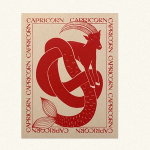 Capricorno - Stampa serigrafica - Oroscopo