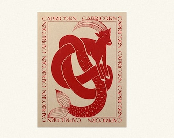 Capricorno - Stampa serigrafica - Oroscopo