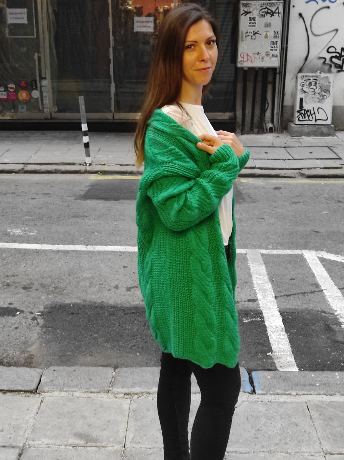 Plus size shop green cardigan sweater