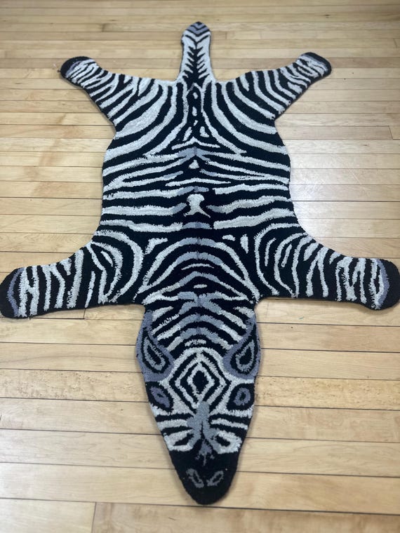 Zebra rug 3’x5’