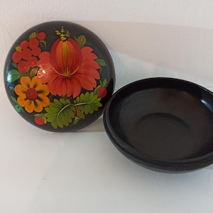 Vintage wooden box - a box for jewelry and trinkets. Hand painted