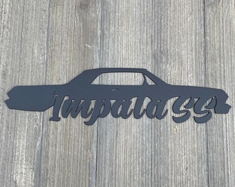 1965 Impala SS - Hot Rod Burnout Sign - Metal Highway Style