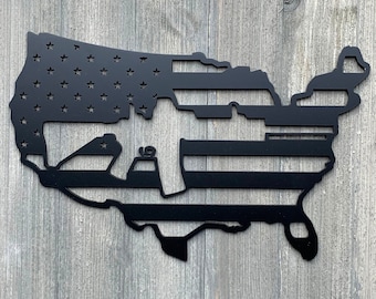 AR-15 Flag USA Metal Sign Cutout - Etsy