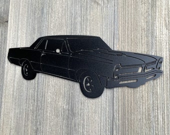 1965 GTO Metal Sign Cutout - &#39;65 GTO Powder Coated Metal Sign - Classic Design for Car Enthusiasts