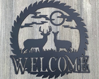 WELCOME DEER saw 18" Hand Made in Waco Texas WELCOME DEER saw 18" Hand Made in Waco Texas