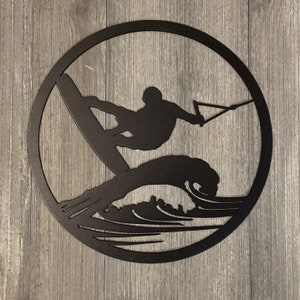 Wake Board Metal Sign Cutout - Gift For Wakeboarder