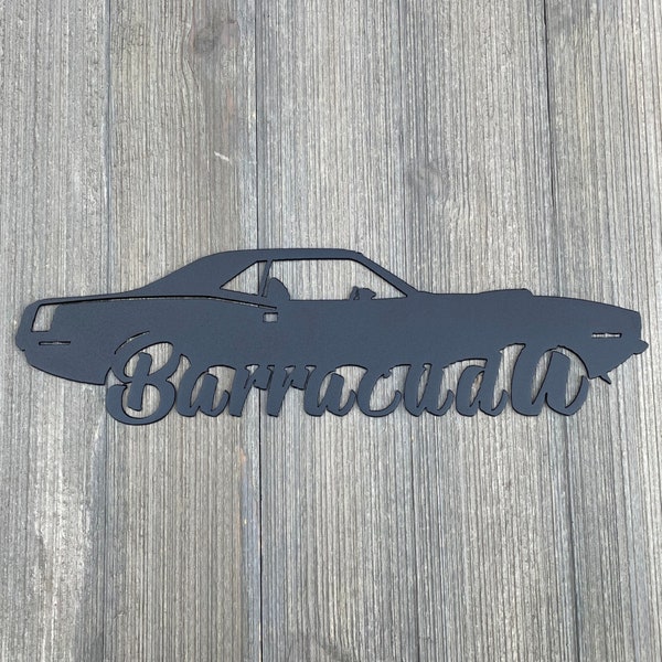 3rd Gen Plymouth Barracuda Legacy: Metal Sign Cutout (1970-1974)