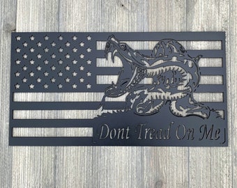 Don't Tread on Me Snake Metal Sign Cutout | Etsy