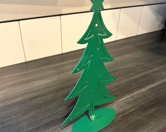 Sapin de Noël en métal avec support intégré - Décoration de bureau des Fêtes - Décoration de plan de travail